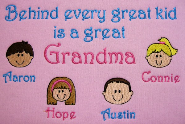 grandma sweatshirts embroidered ideas with great kids