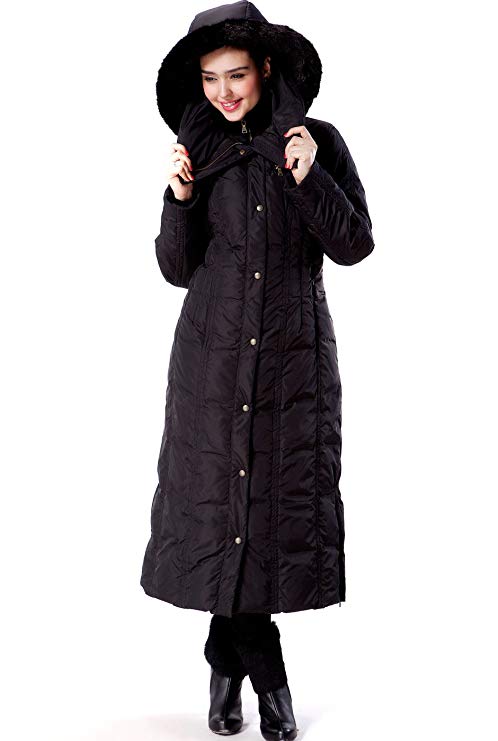 Womens Lacey Water Resistant Maxi Down Coat